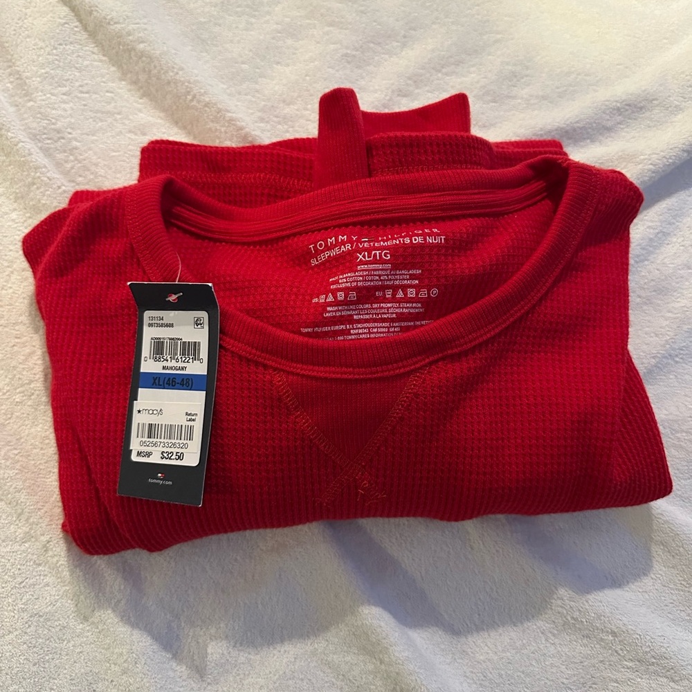 Tommy Hilfiger thermal “sleepwear” long sleeve shirt size XL NWT